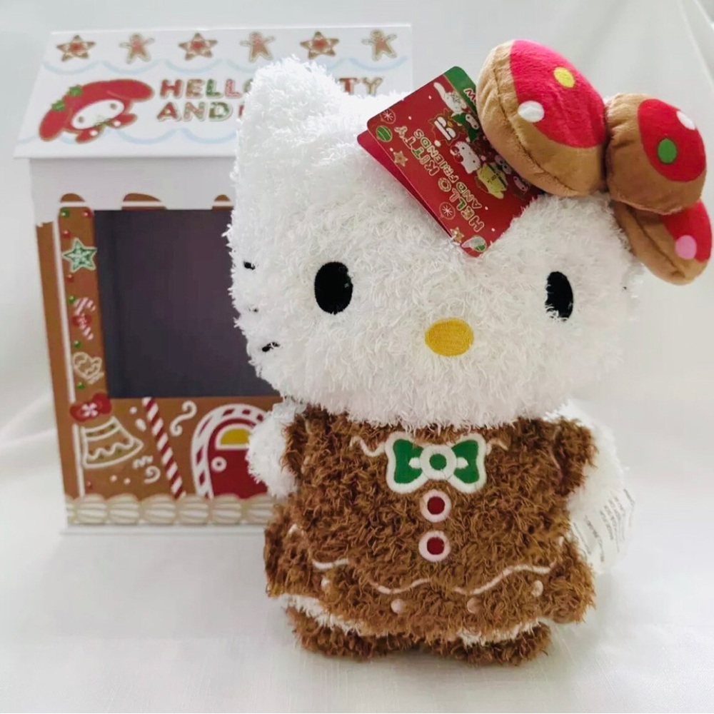 Hello Kitty Christmas Gingerbread House Hugger Pillow Plush, NWT